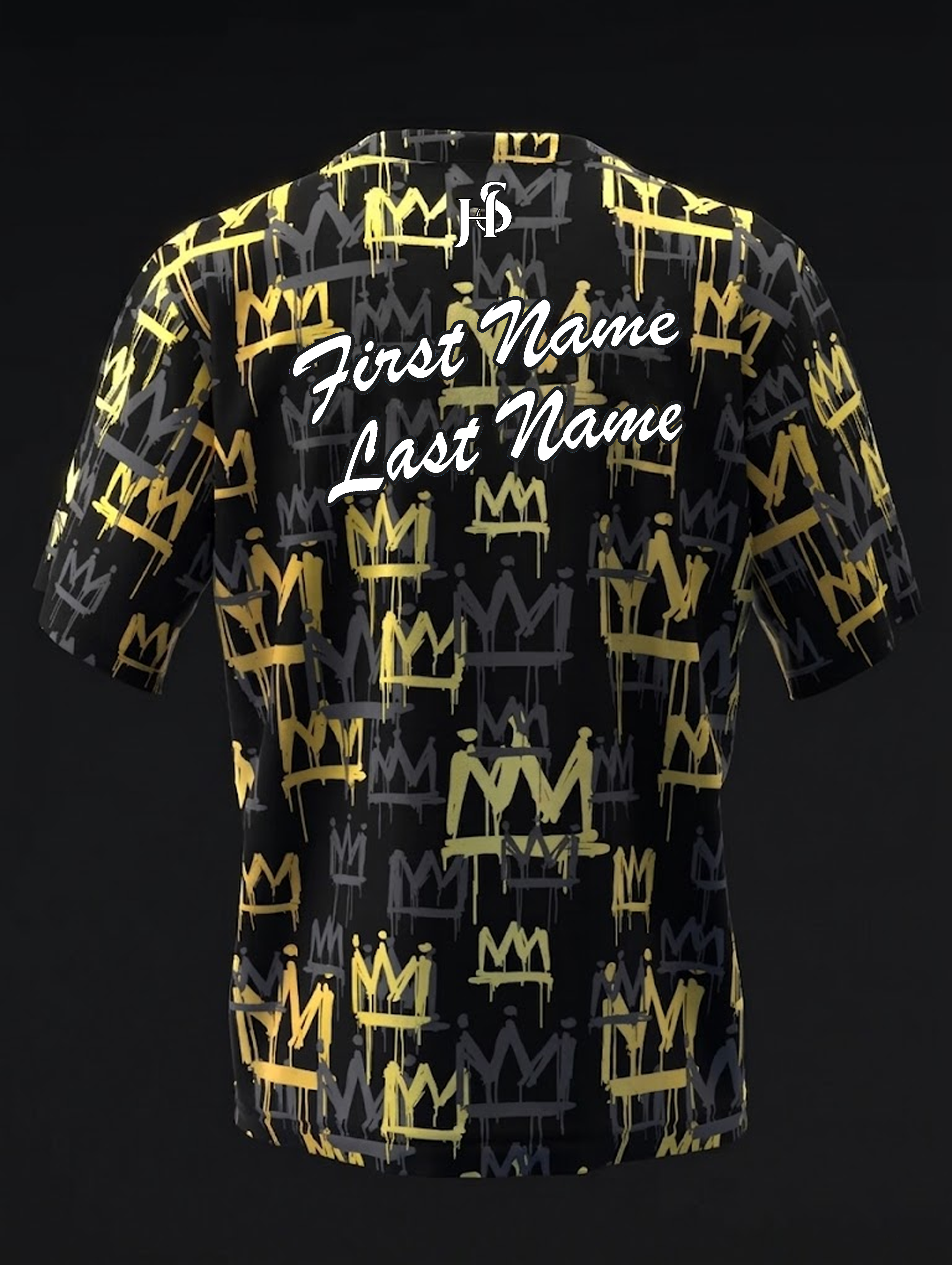 Custom Name - Chris Mcmillan Gold King Remix Black Bowling Jersey - All Size