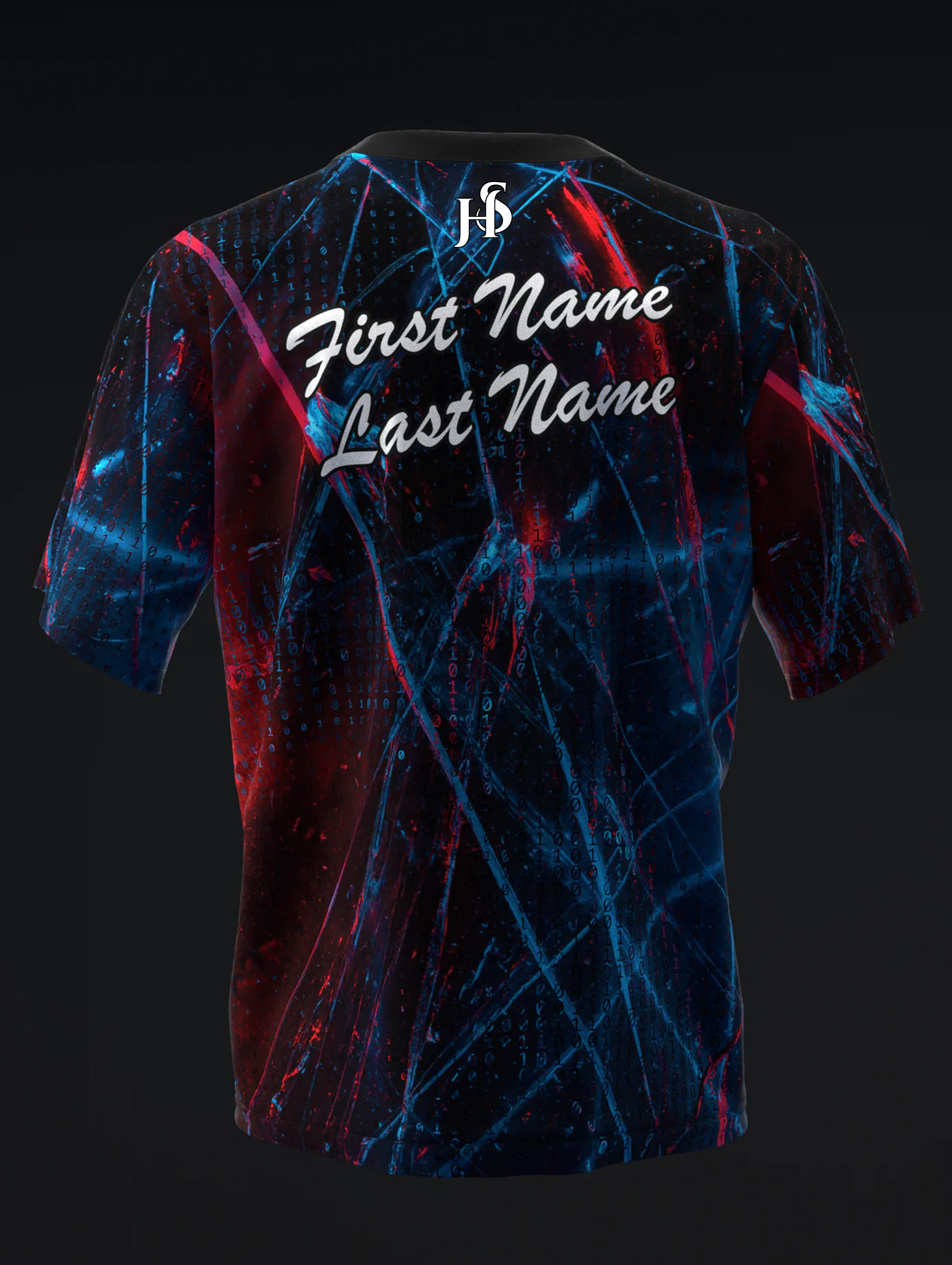 Custom Name - Zero Glitch Black Red Bowling Jersey - All Size