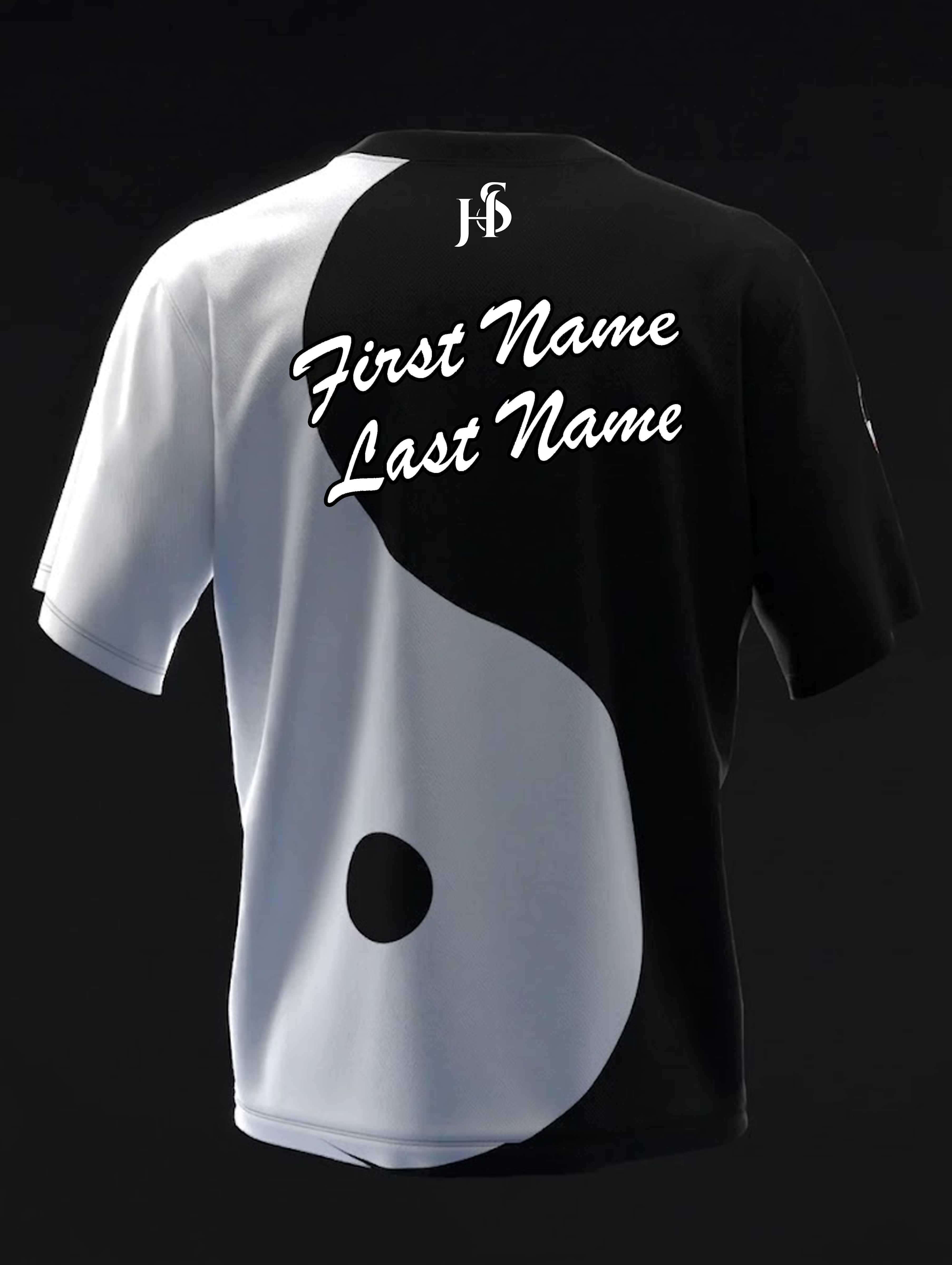 Custom Name - Kim Bolleby Yin Yang Bowling Jersey - All Size