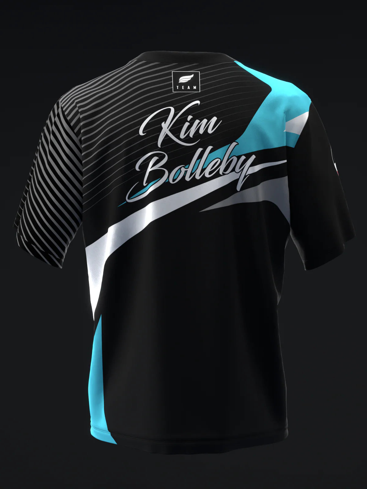 Custom Name - Kim Bolleby Abstract Stripes BTG Bowling Jersey - All Size
