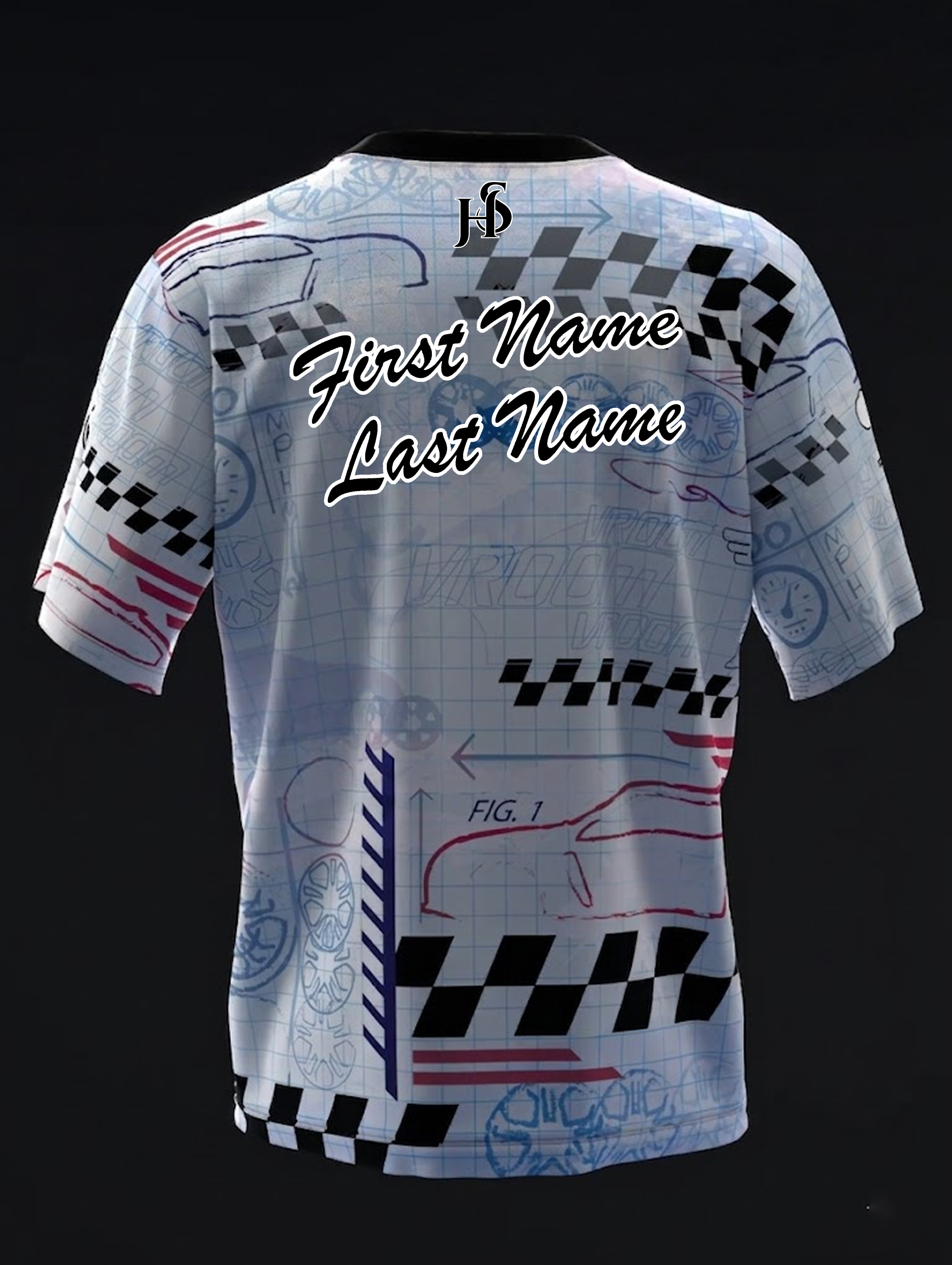 Custom Name - Fania Cobo Chevy Sketch Bowling Jersey - All Size