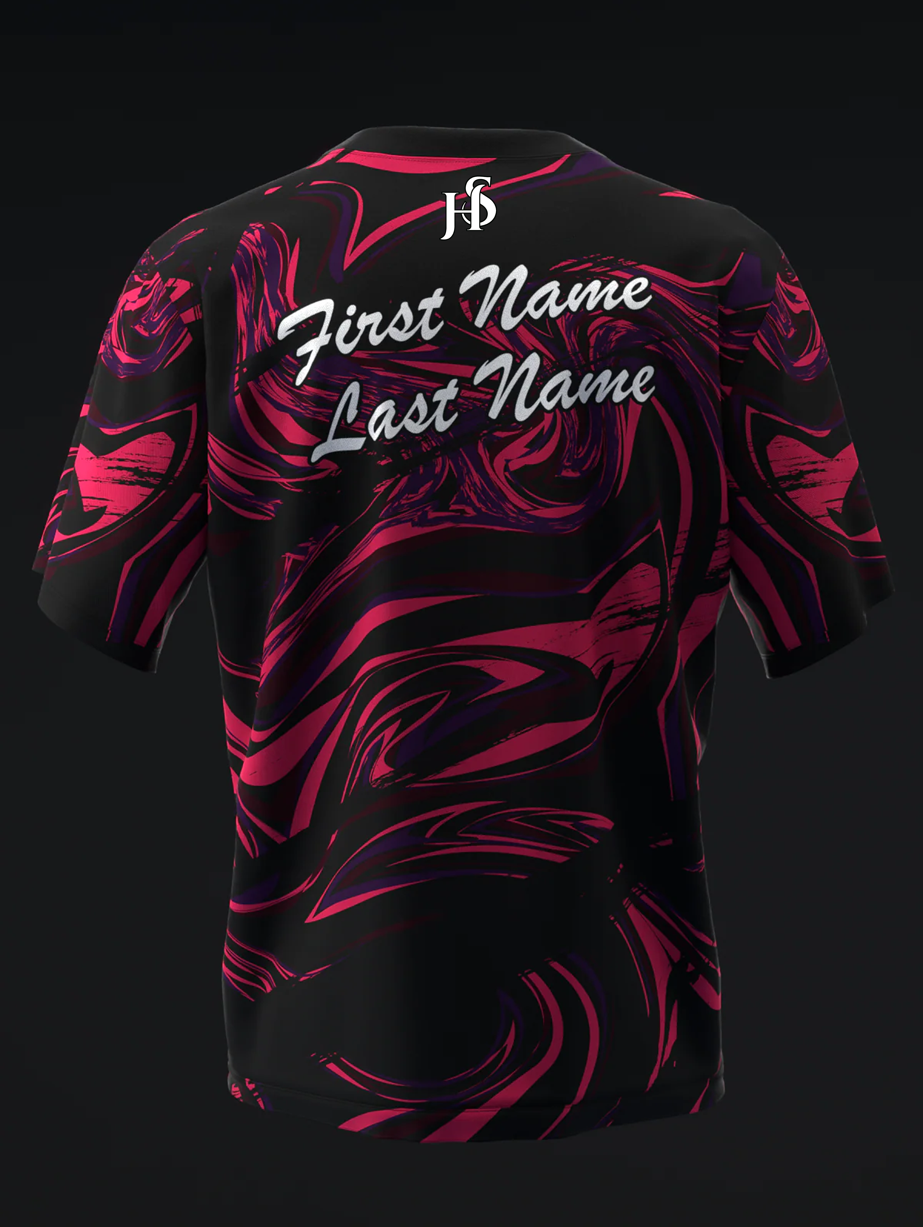 Custom Name - Motiv Crimson Jackal Bowling Jersey - All Size