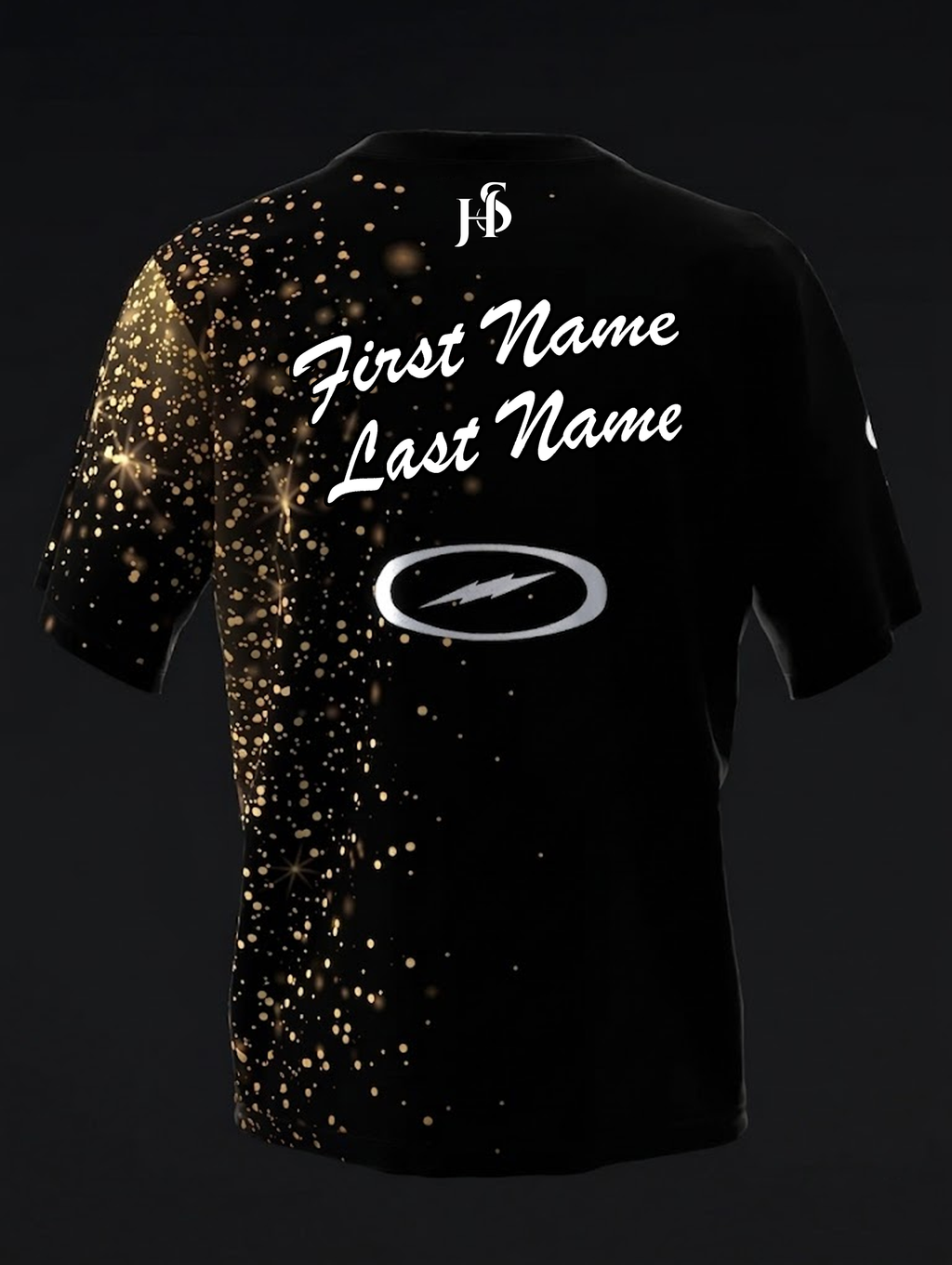 Custom Name - Victoria Varano Glitter Gold Black Bowling Jersey - All Size
