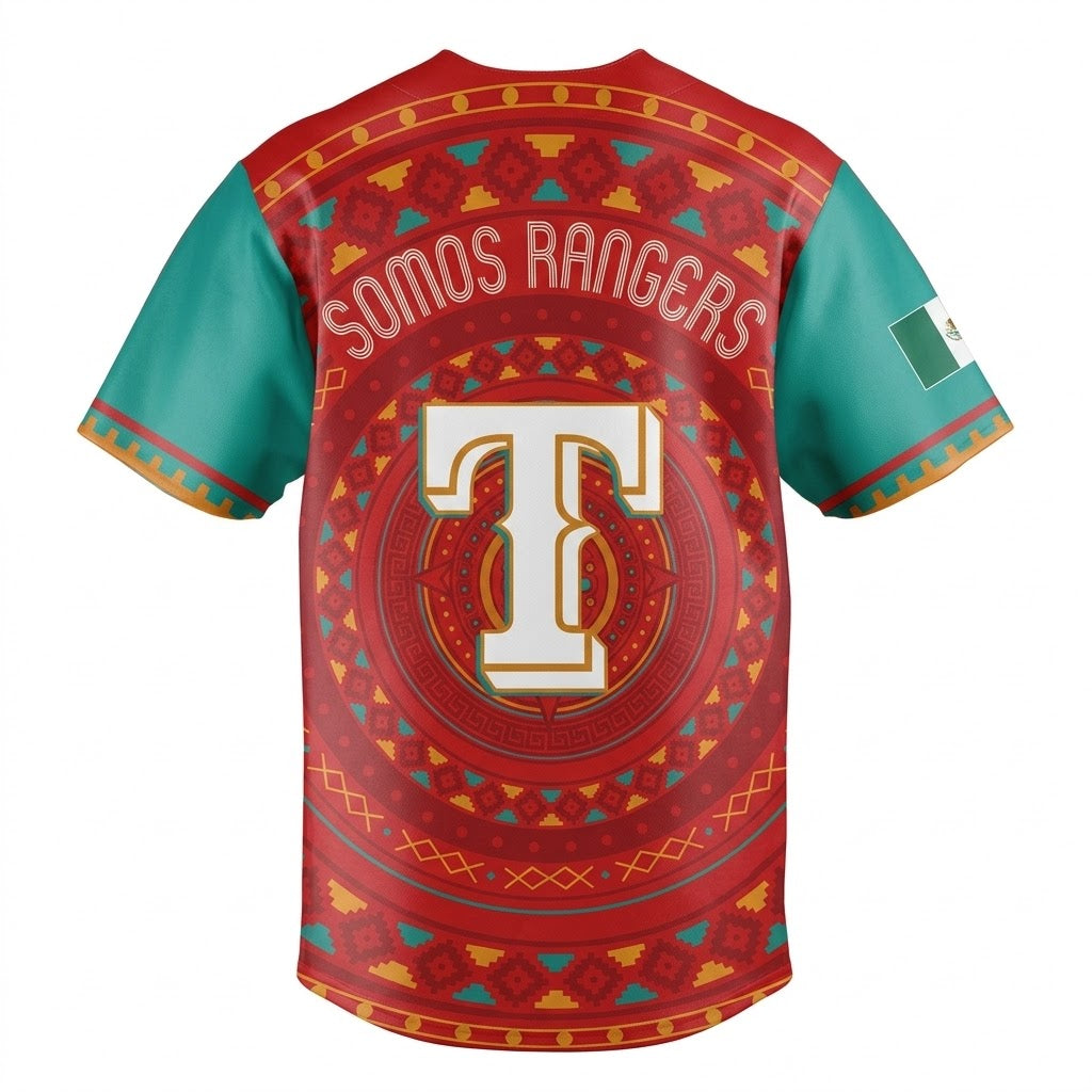Custom Name - Rangers Celebration Mexican Heritage Night Baseball Jersey - All Size