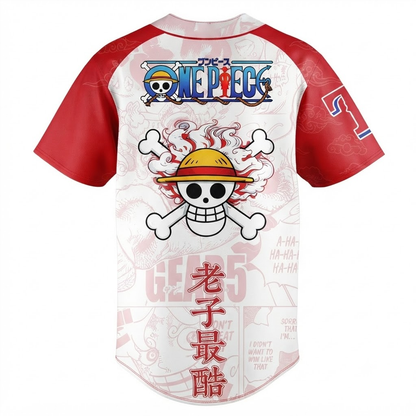 Custom Name - Rangers x One Piece 2026 Baseball Jersey - All Size