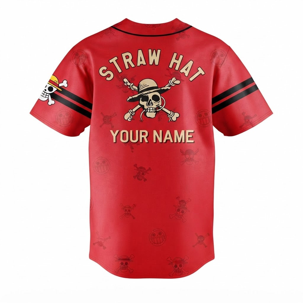 Custom Name - Piece Straw Hat Neighbors 2026 Baseball Jersey - All Size