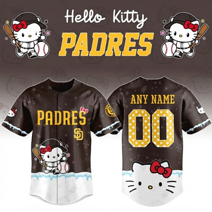 Custom Name - Padres x Hello Kitty Night 2026 Baseball Jersey - All Size
