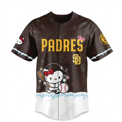 Custom Name - Padres x Hello Kitty Night 2026 Baseball Jersey - All Size