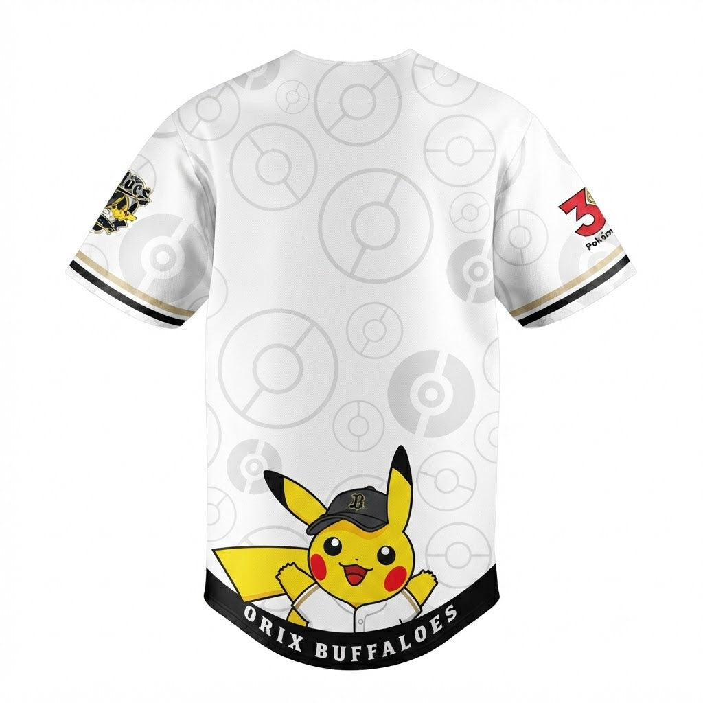 Custom Name - Buffaloes x Pokemon 30th Anniversary Baseball Jersey - All Size