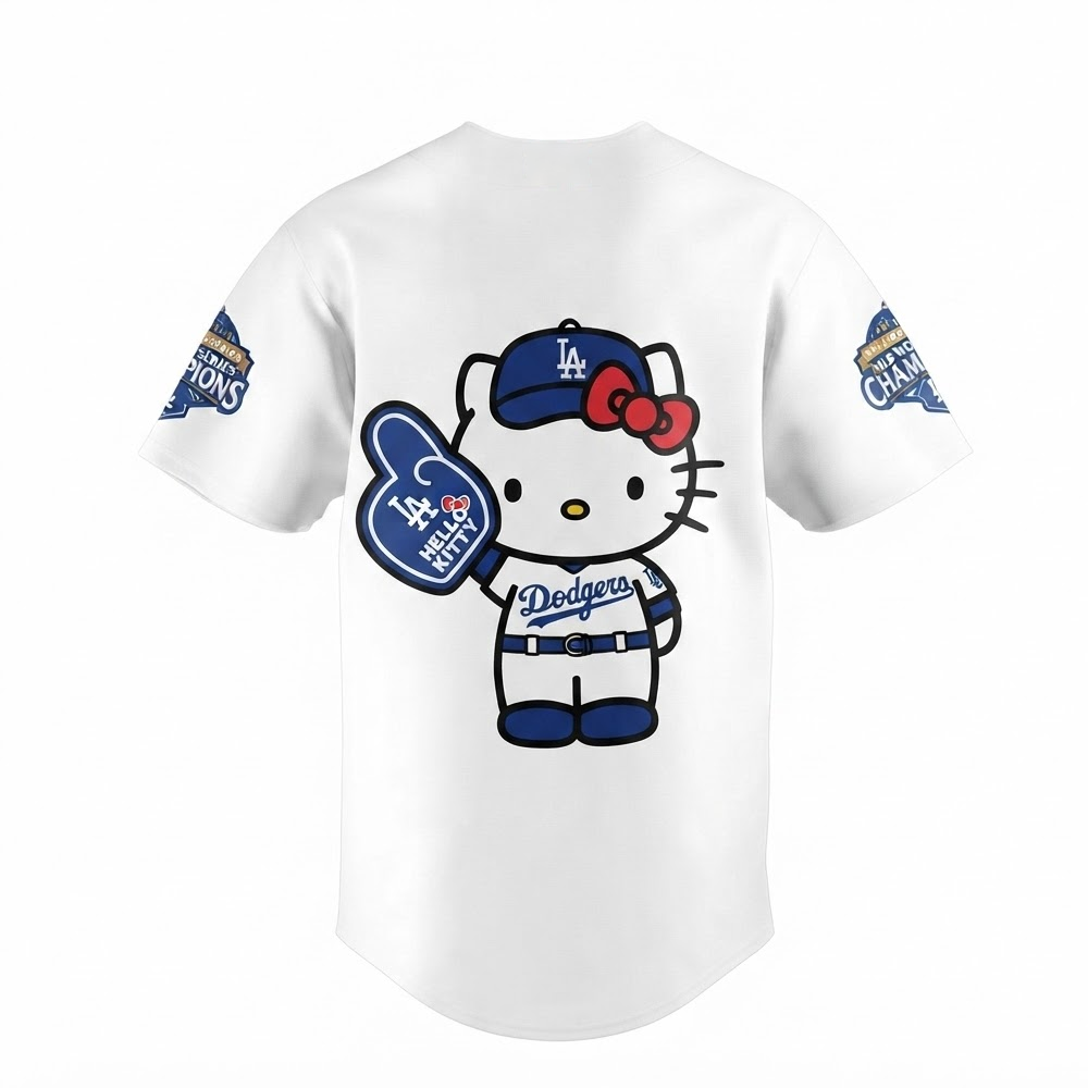 Custom Name - Dodgers x Hello Kitty Night 2026 Baseball Jersey - All Size