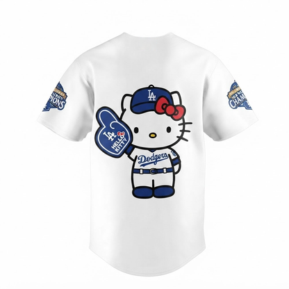 Custom Name - Dodgers x Hello Kitty Night 2026 Baseball Jersey - All Size
