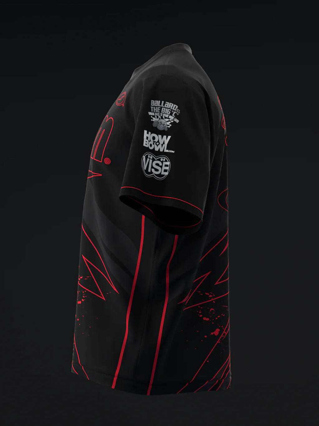 Custom Name - Darren Tang 2024 Blackout Black Red Bowling Jersey - All Size