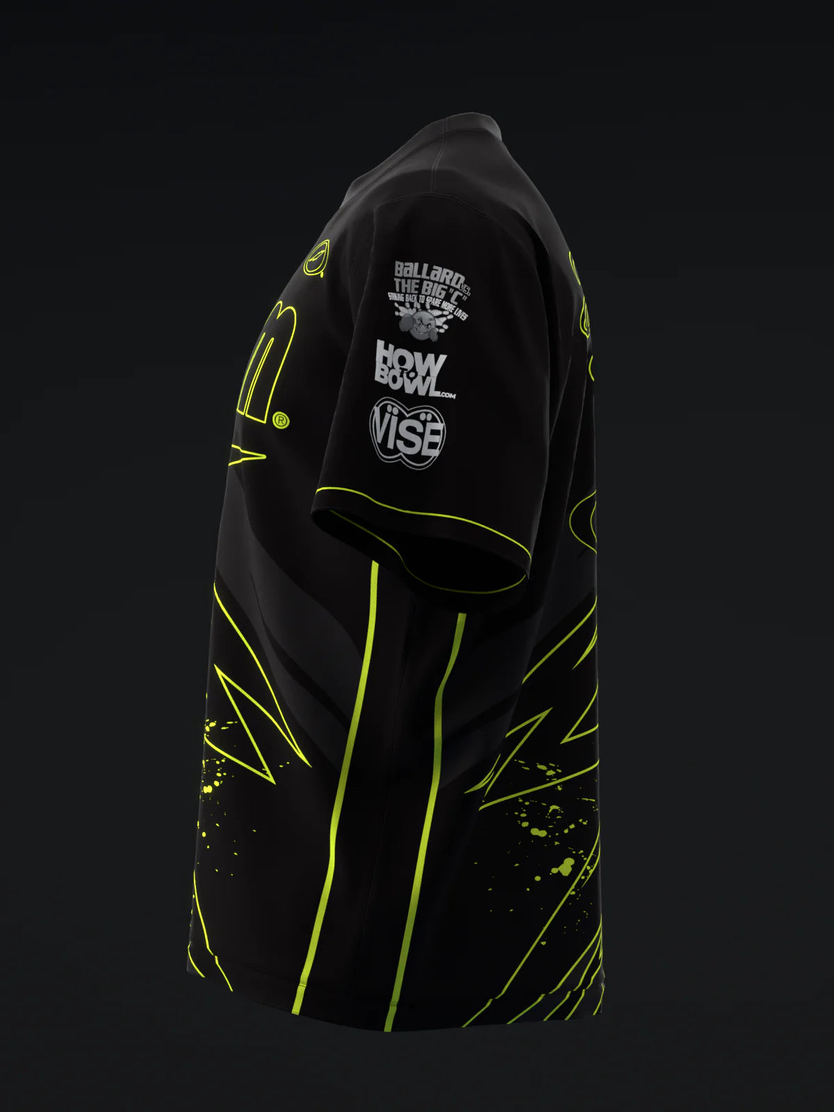 Custom Name - Darren Tang Blackout Black Neon Highlighter Bowling Jersey - All Size