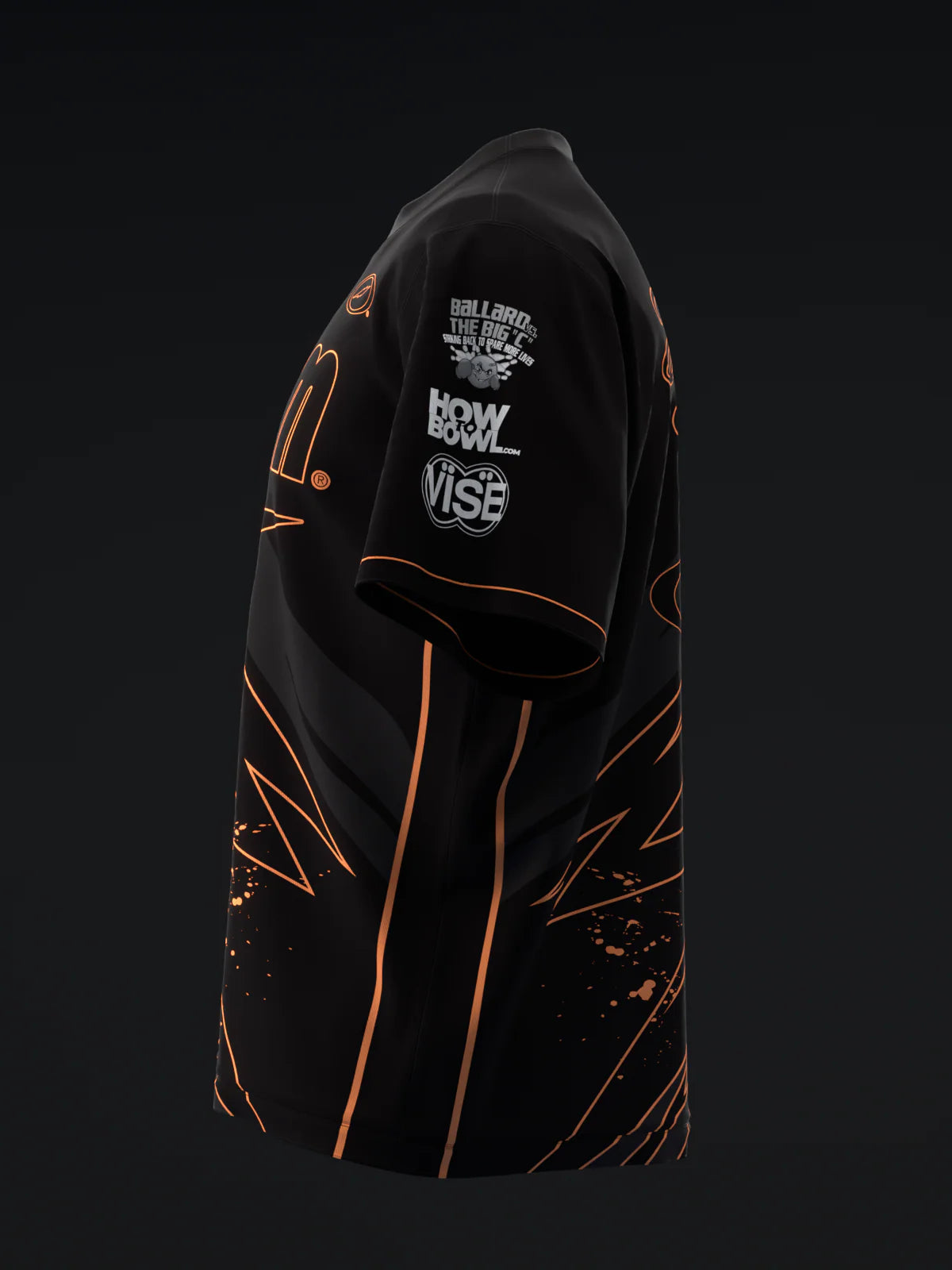 Custom Name - Darren Tang 2024Blackout Black Neon Orange Bowling Jersey - All Size