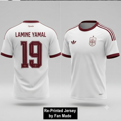 Custom Name - Spain 2026 Away Soccer Jersey National Team Fan - All Size