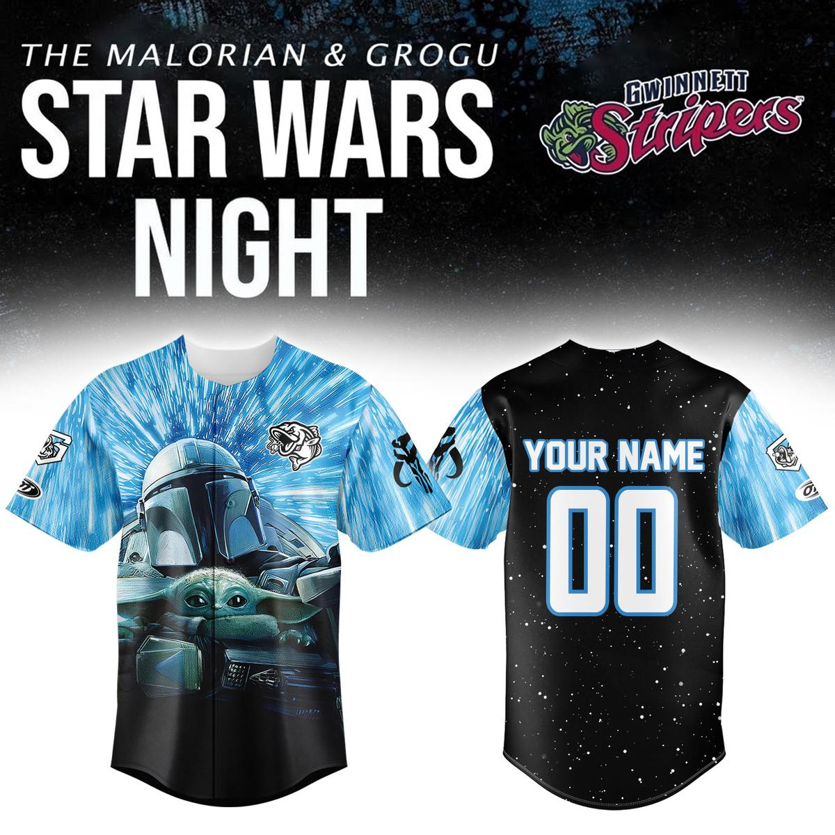 Custom Name - Gwinnett Stripers x Star Wars Night 2026 Baseball Jersey - All Size