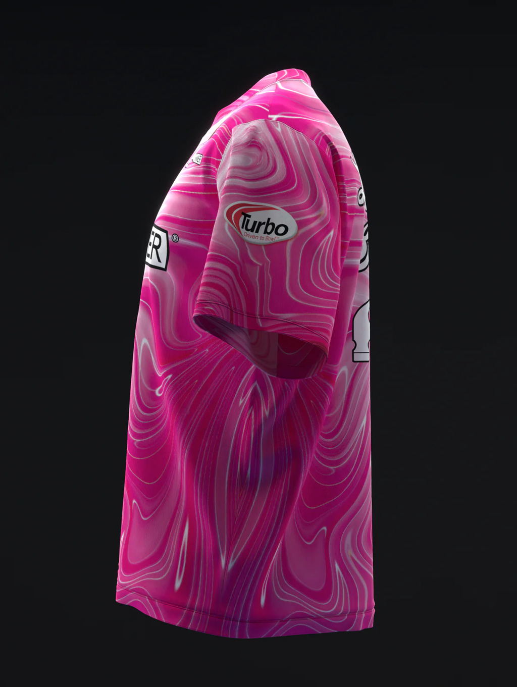 Custom Name - Lauren Russo Liquid Marble Pink Bowling Jersey - All Size