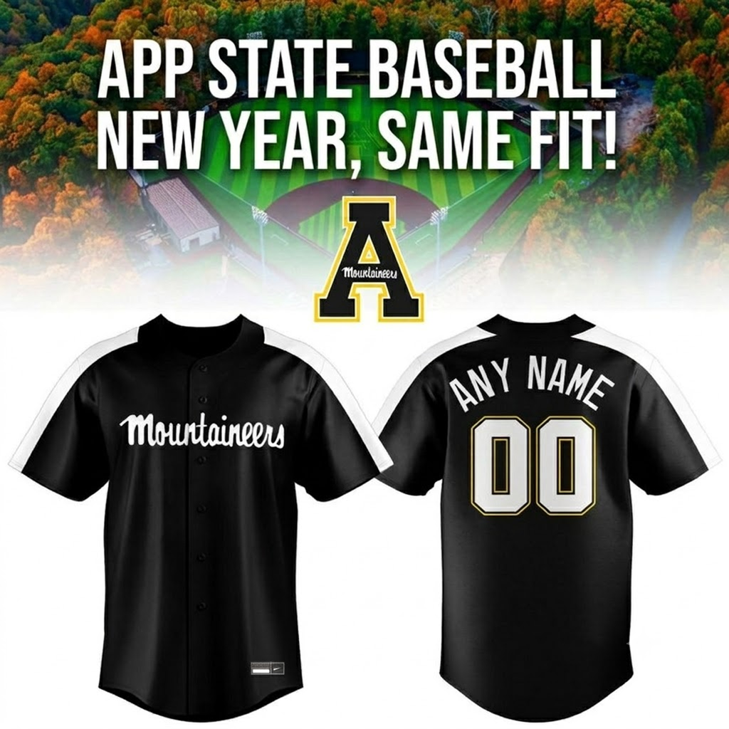 Custom Name - App State Baseball 2026 New Year Baseball Jersey - All Size