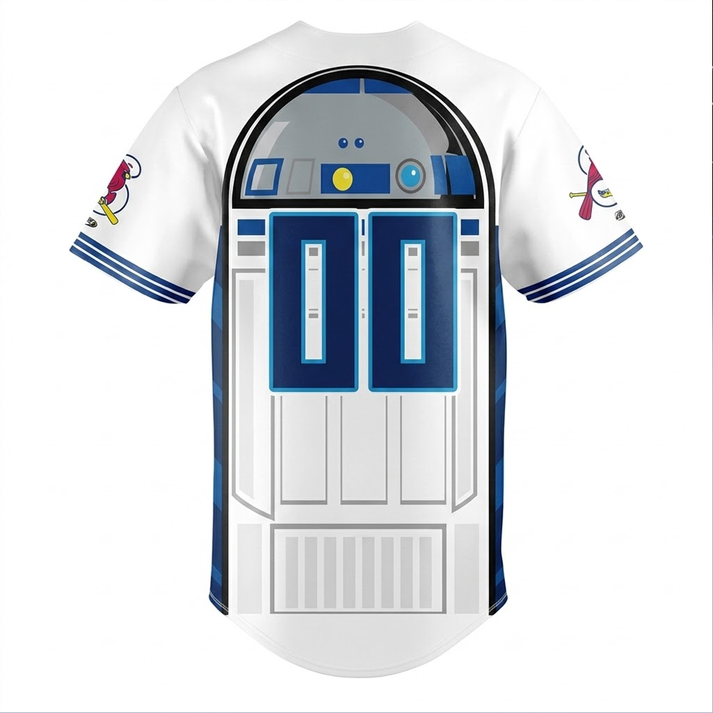 Custom Name - Cardinals 2026 Star Wars Night R2-D2 Baseball Jersey - All Size