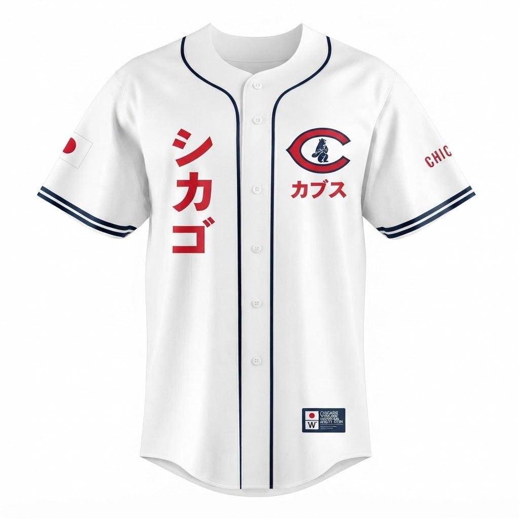 Custom Name - Cubs Celebration Japanese Heritage Baseball Jersey - All Size
