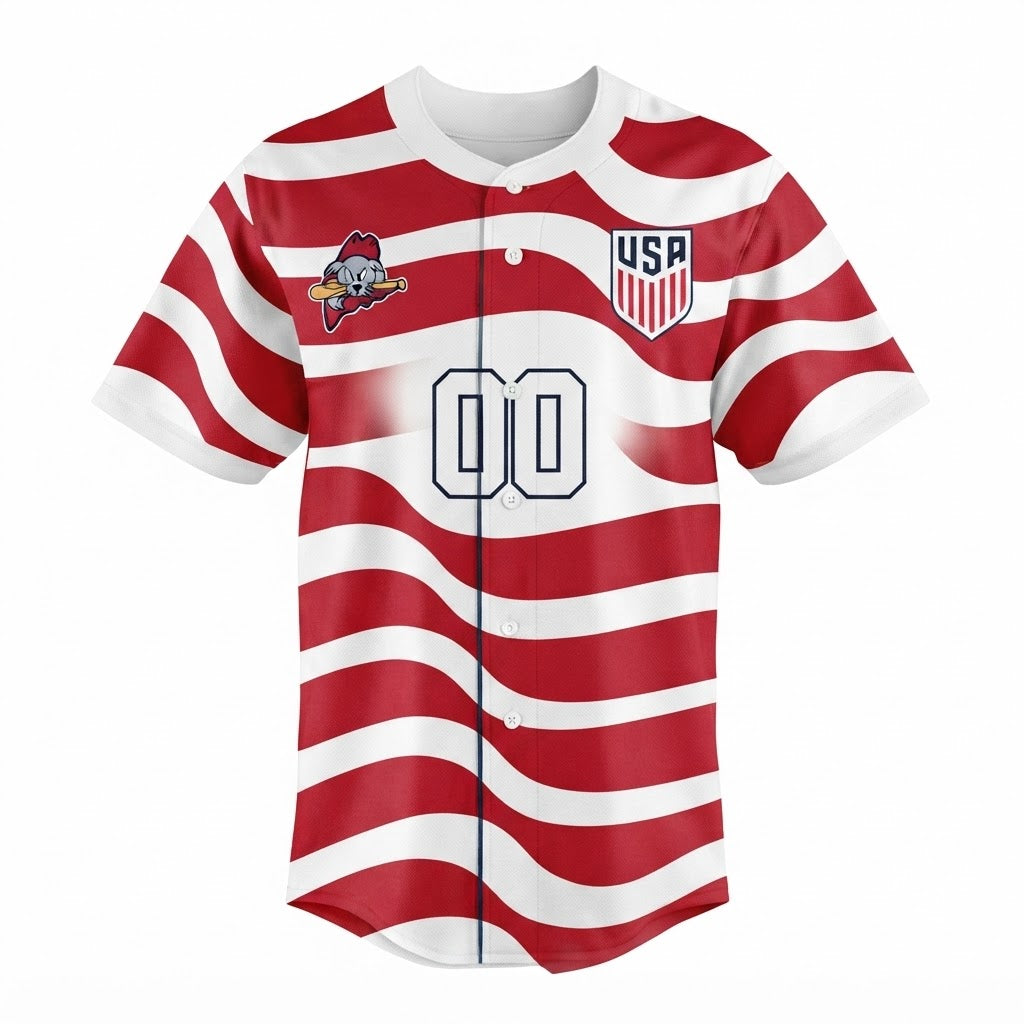 Custom Name - Sea Dogs x Team USA World Cup Baseball Jersey - All Size