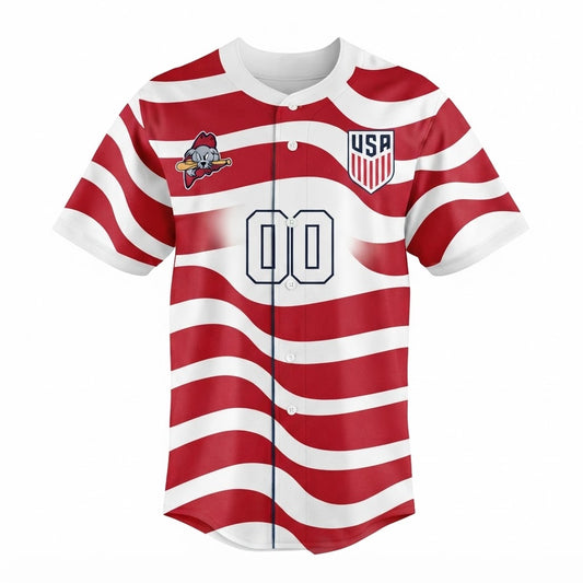 Custom Name - Sea Dogs x Team USA World Cup Baseball Jersey - All Size