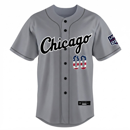 Custom Name - White Sox x USA 250 Fourth of July Baseball Jersey - All Size
