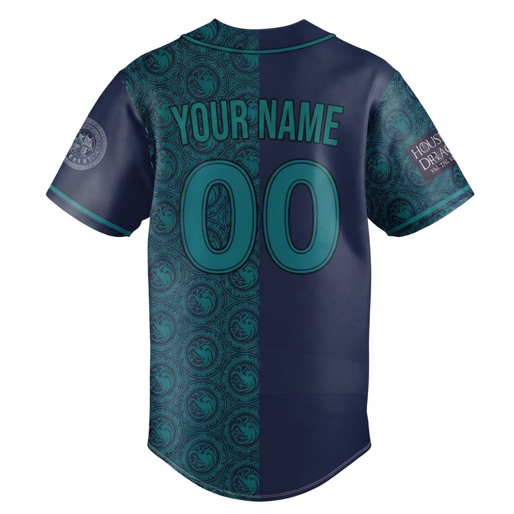 Custom Name - Mariners x House Of The Dragons Night Baseball Jersey - All Size