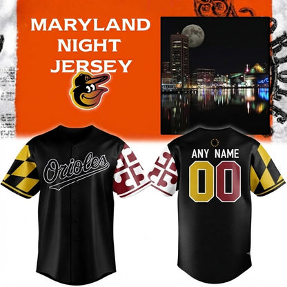 Custom Name - Orioles x Maryland Night 2026 Baseball Jersey - All Size