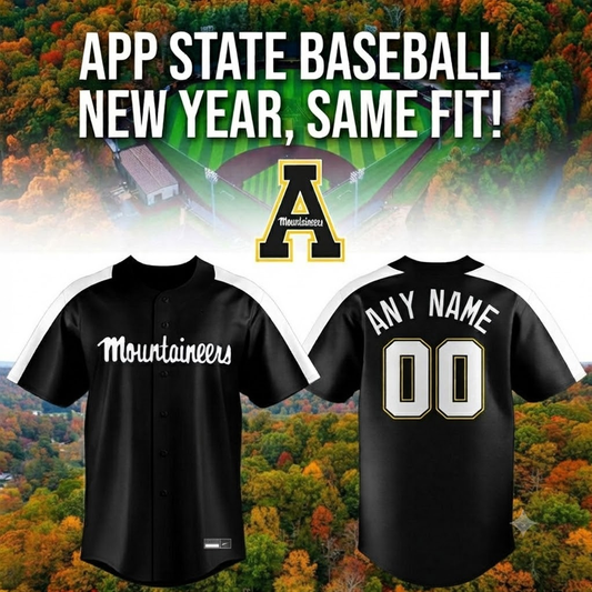 Custom Name - App State Baseball 2026 New Year Baseball Jersey - All Size