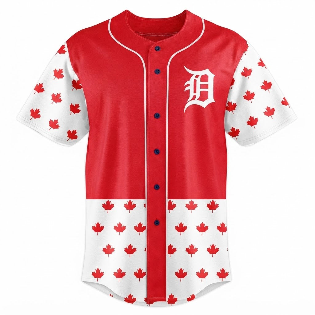 Custom Name - Tigers Canadian Heritage 2026 Baseball Jersey - All Size