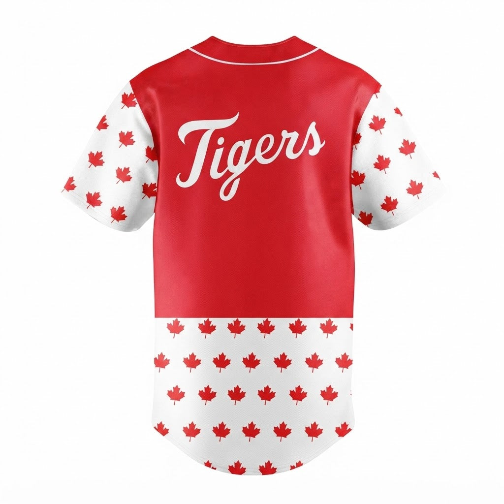 Custom Name - Tigers Canadian Heritage 2026 Baseball Jersey - All Size