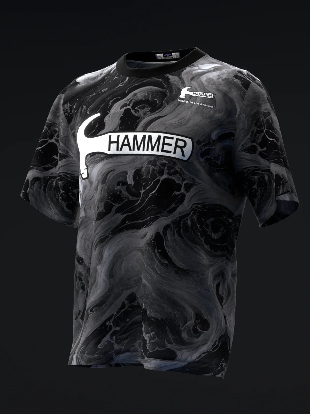 Custom Name - Hammer Black Pearl Urethane Bowling Jersey - All Size
