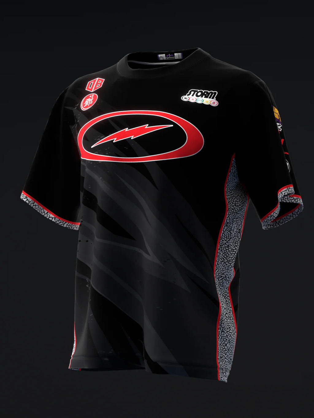 Custom Name - Darren Tang 2025 Lightning All Black Cement Bowling Jersey - All Size