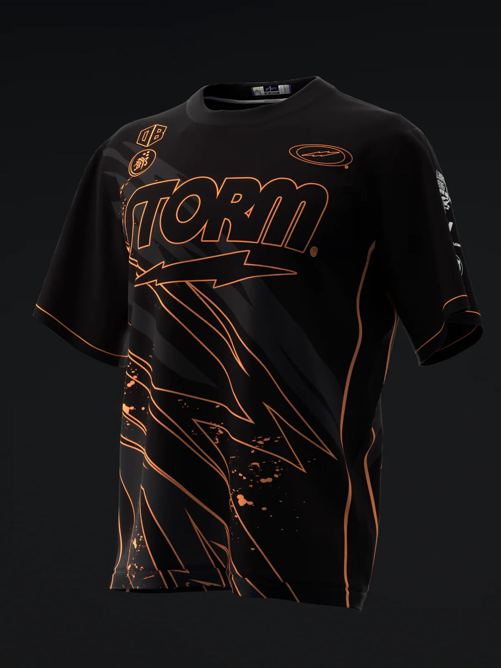 Custom Name - Darren Tang 2024Blackout Black Neon Orange Bowling Jersey - All Size