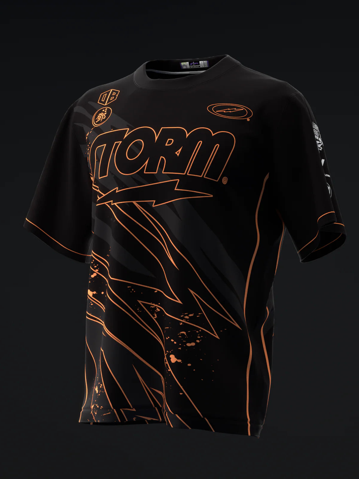 Custom Name - Darren Tang 2024Blackout Black Neon Orange Bowling Jersey - All Size
