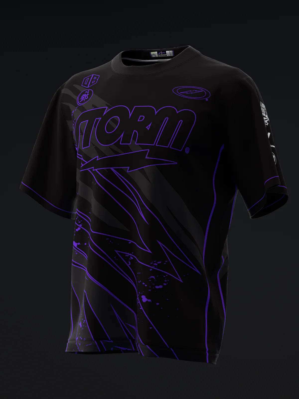 Custom Name - Darren Tang 2024 Blackout Black Neon Purple Bowling Jersey - All Size