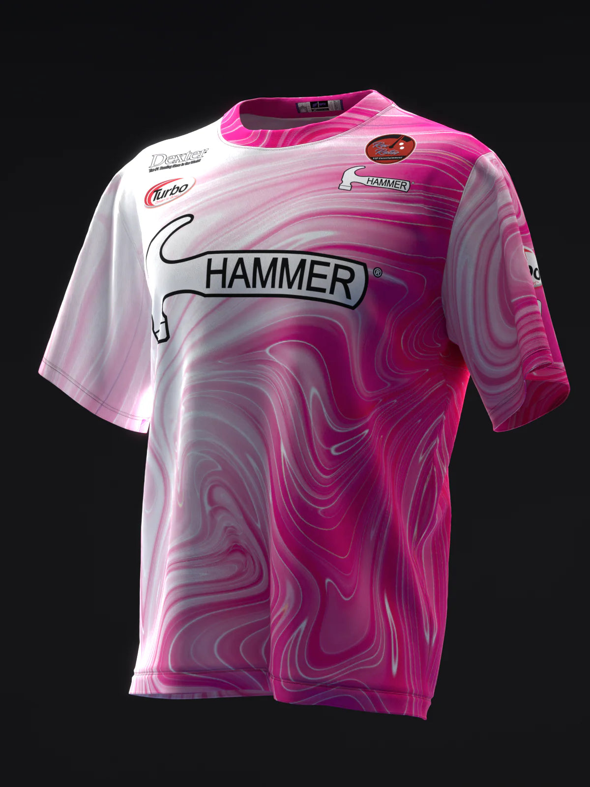 Custom Name - Lauren Russo Liquid Marble Pink Bowling Jersey - All Size