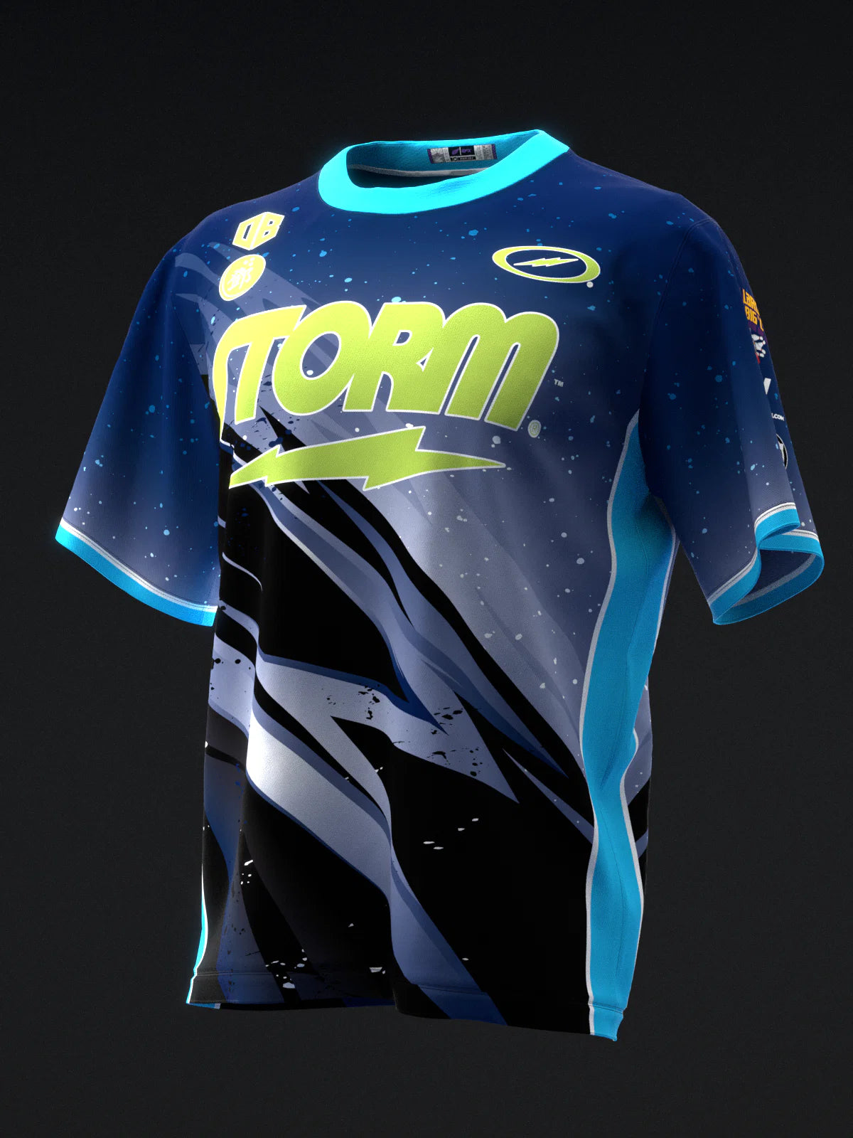 Custom Name - Darren Tang 2024 Lightning Blue Lobster Bowling Jersey - All Size