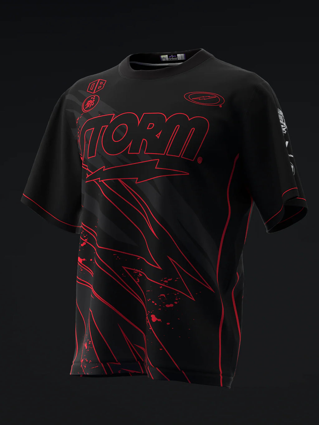 Custom Name - Darren Tang 2024 Blackout Black Red Bowling Jersey - All Size