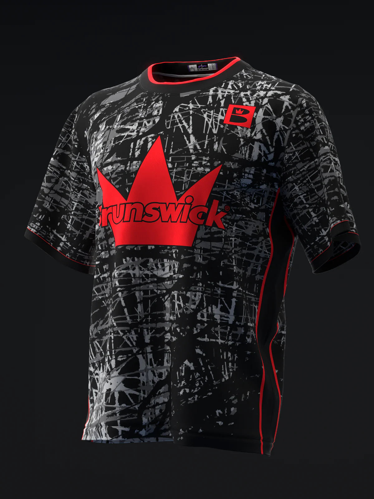 Custom Name - Brunswick Melee Jab Carbon Bowling Jersey - All Size