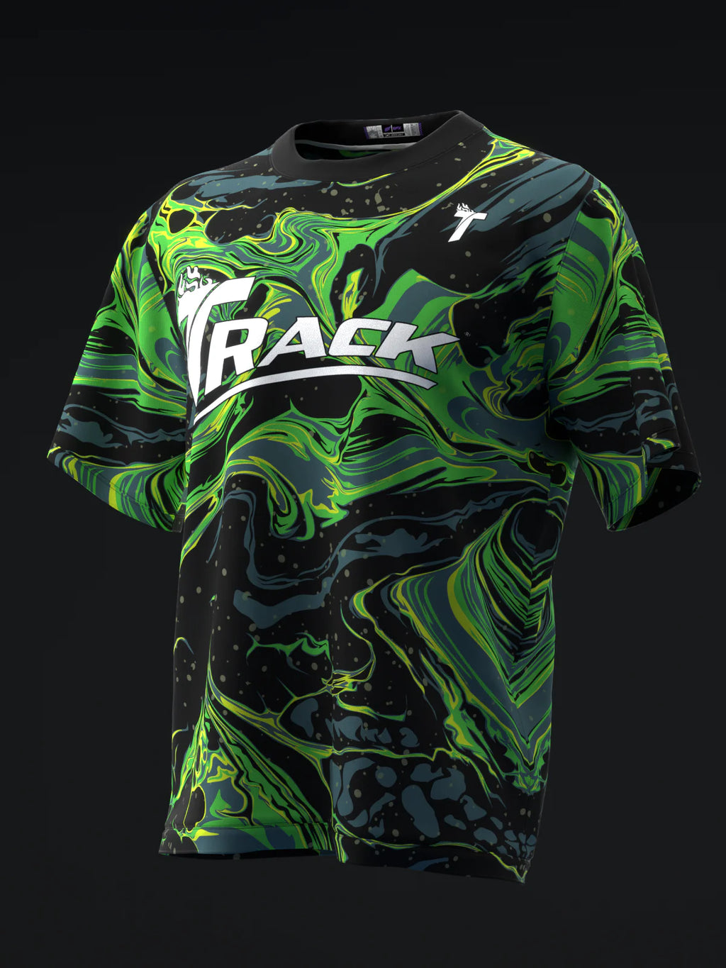 Custom Name - Track Cypher Solid Bowling Jersey - All Size