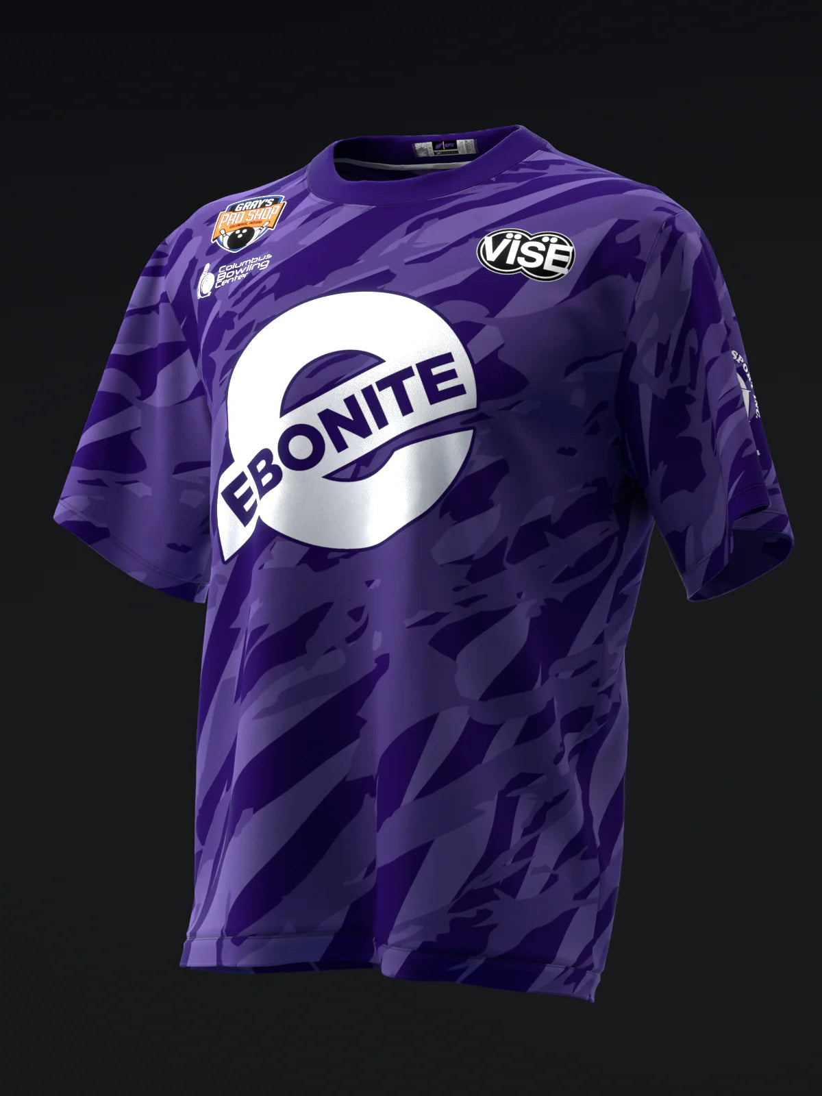 Custom Name - Matt Sanders Elbram Dark Purple Bowling Jersey - All Size