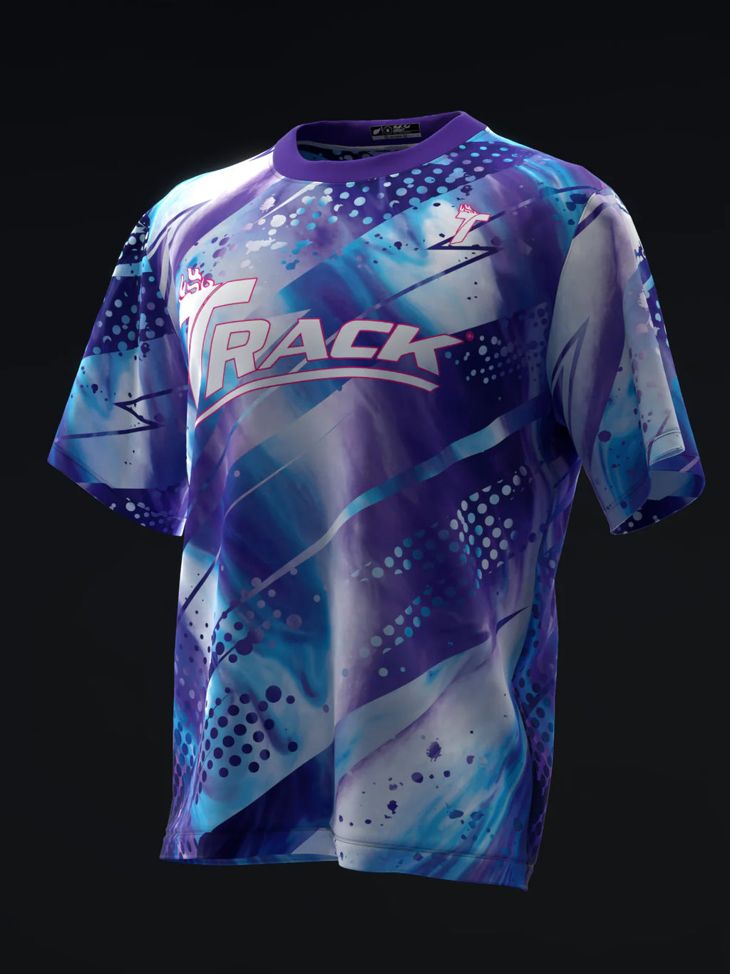 Custom Name - Track Kinetic Sapphire Ice Bowling Jersey - All Size