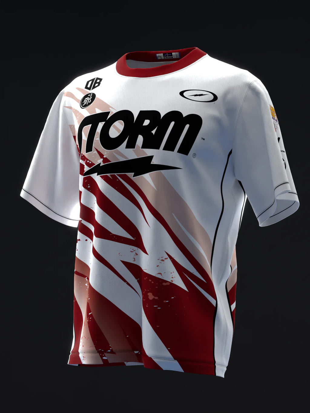 Custom Name - Darren Tang Lightning White Maroon Bowling Jersey - All Size