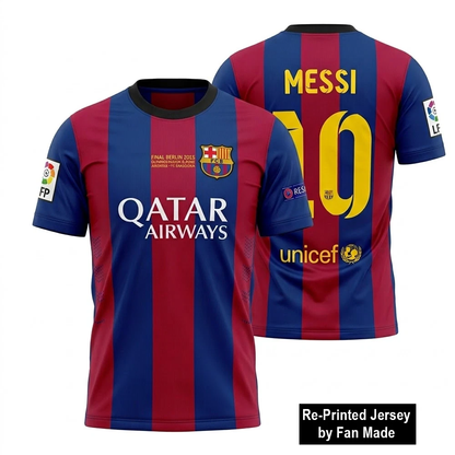 Custom Name - Barcelona Home Retro Jersey Messii Soccer - All Size
