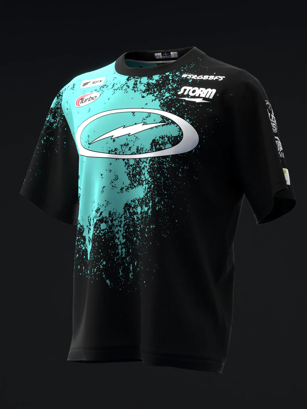 Custom Name - Nick Brown 2026 Splatter Teal Bowling Jersey - All Size