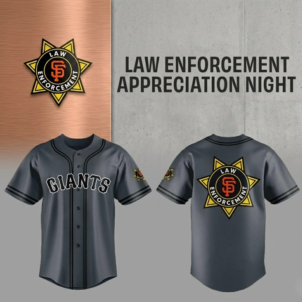 Custom Name - Francisco Giants 2026 Law Enforcement Appreciation Night Baseball Jersey - All Size