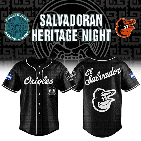 Custom Name - Baltimore Orioles x Salvadoran Heritage Night 2026 Baseball Jersey - All Size