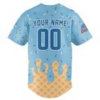 Custom Name - Knoxville Smokies x Summer Ice-Cream 2026 Baseball Jersey - All Size